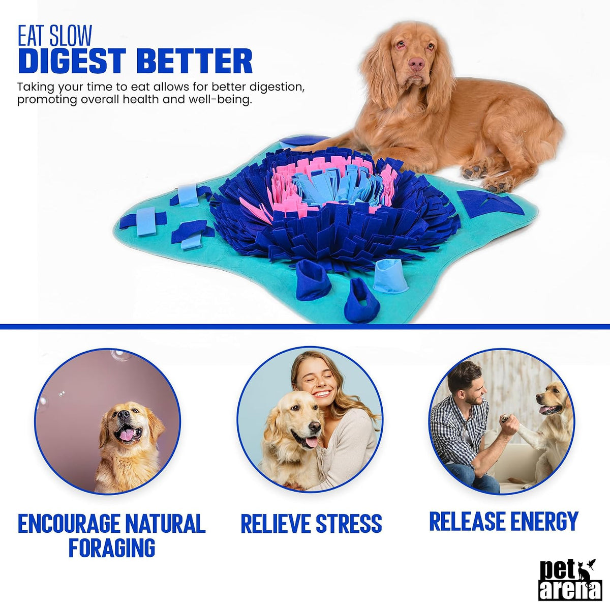 Large Sniffing Mat 25 X 25 Inch Interactive Feeding Toy