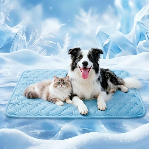 Q-Max>0.5 Dog Cooling Mat, Non-Slip Breathable Washable Cooling Pad