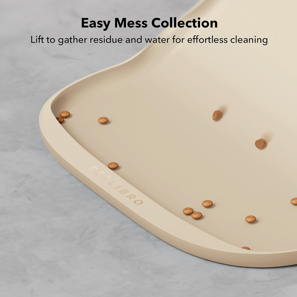 PETLIBRO Silicone Dog & Cat Food Mat for Feeder and Water Fountain, Bpa-Free Waterproof Pet Feeding Tray with Raised Edge Spill Protection, Non-Slip Easy Clean Bowl Placemat for WF005 AF103, 17.7"X12"