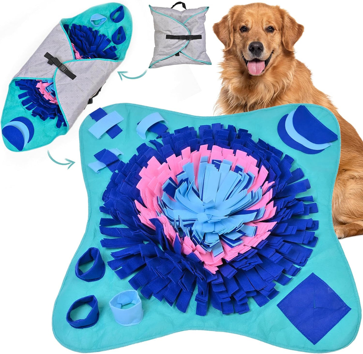 Large Sniffing Mat 25 X 25 Inch Interactive Feeding Toy