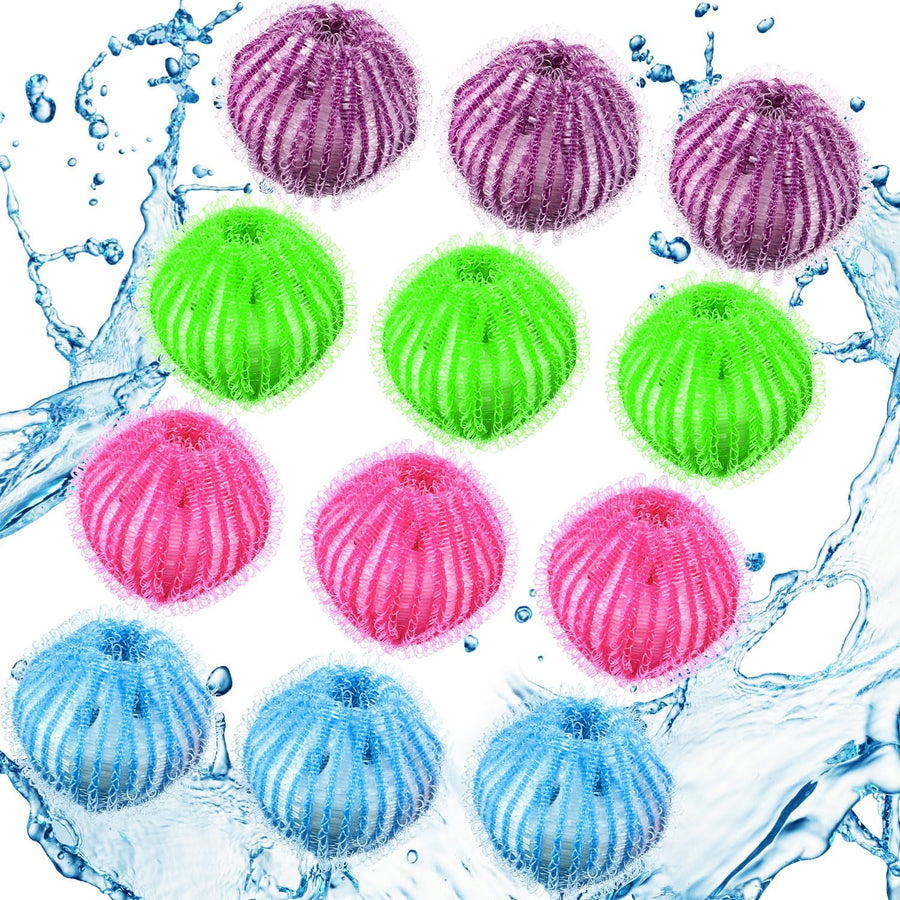 12 Pieces Pet Hair Remover for Laundry, Bright Color
