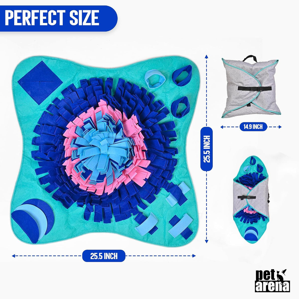 Large Sniffing Mat 25 X 25 Inch Interactive Feeding Toy