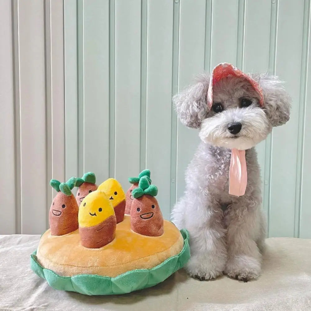 Chew-Resistant Pet Toy Durable Pet Toy Sweet Potato Dog Toy Set for Chew-Resistant Food-Seeking Fun Squeaky Pet Chew for Cats