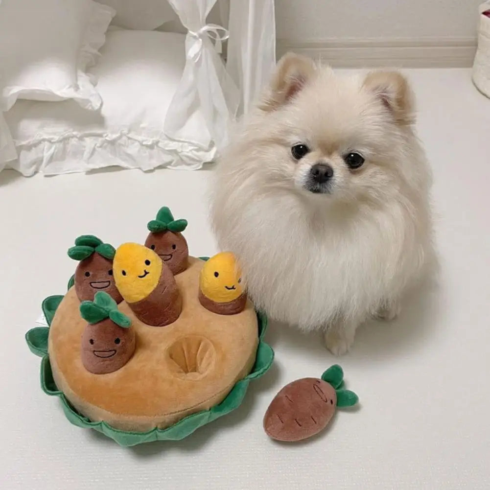 Chew-Resistant Pet Toy Durable Pet Toy Sweet Potato Dog Toy Set for Chew-Resistant Food-Seeking Fun Squeaky Pet Chew for Cats
