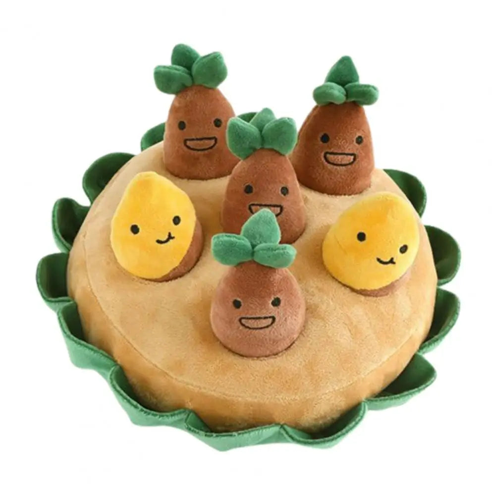 Chew-Resistant Pet Toy Durable Pet Toy Sweet Potato Dog Toy Set for Chew-Resistant Food-Seeking Fun Squeaky Pet Chew for Cats