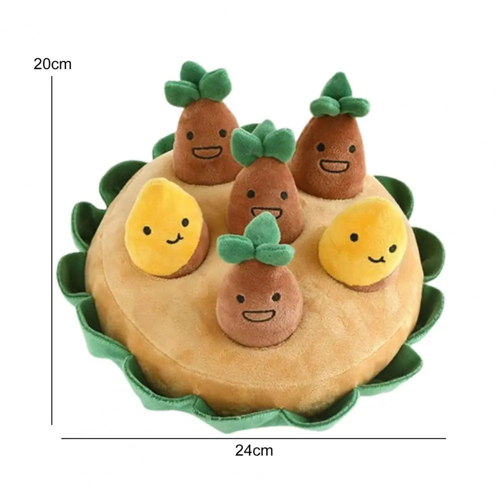 Chew-Resistant Pet Toy Durable Pet Toy Sweet Potato Dog Toy Set for Chew-Resistant Food-Seeking Fun Squeaky Pet Chew for Cats