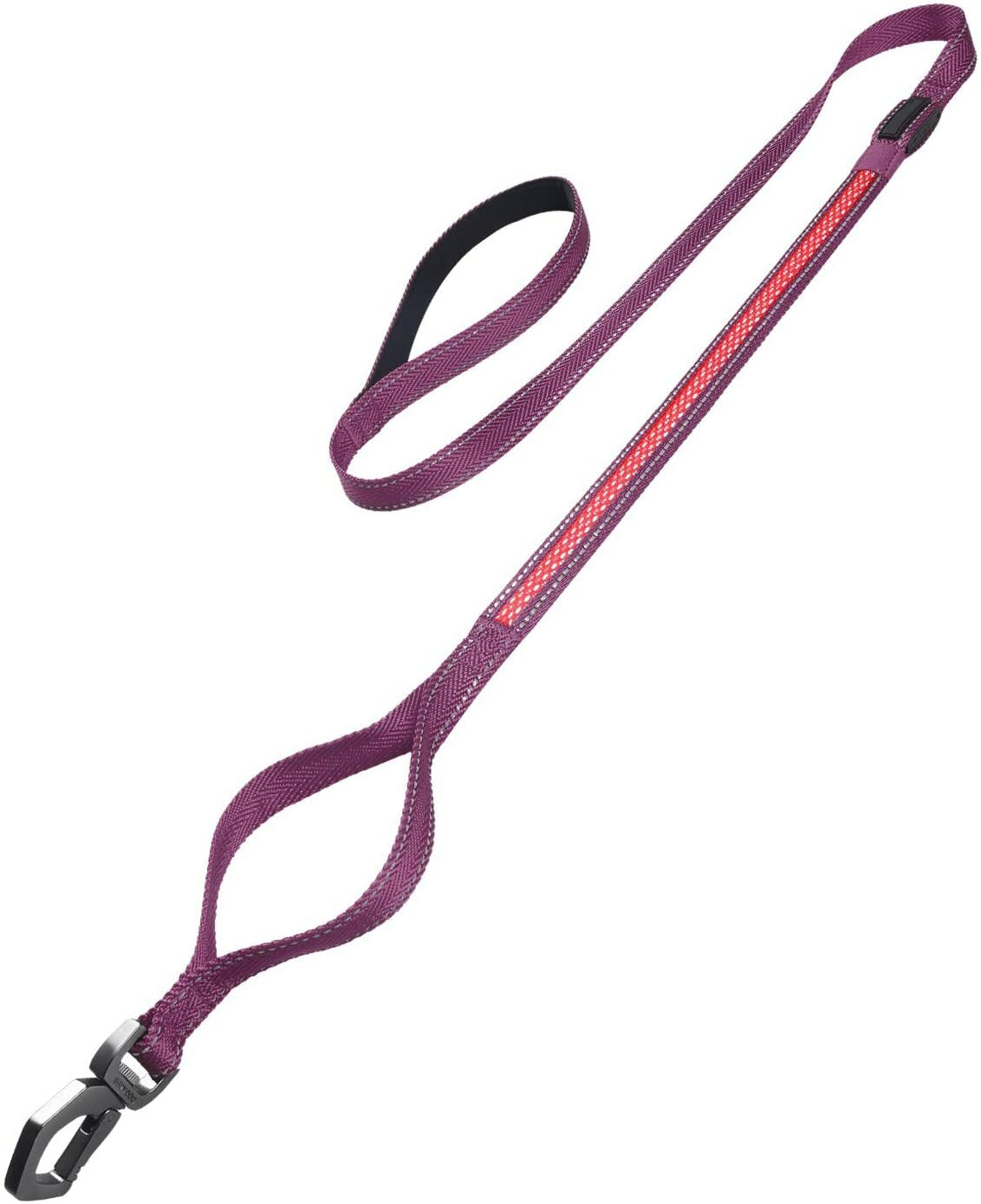 Glowing LED Dog Leash USB Rechargeable Leash 7-Color Led Light up and 2 Reflect