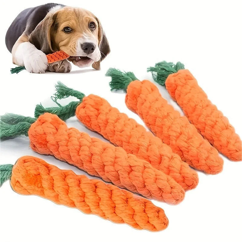 Carrot Rope Dog Chew Toy – Durable Tug & Chew Toy for Dogs