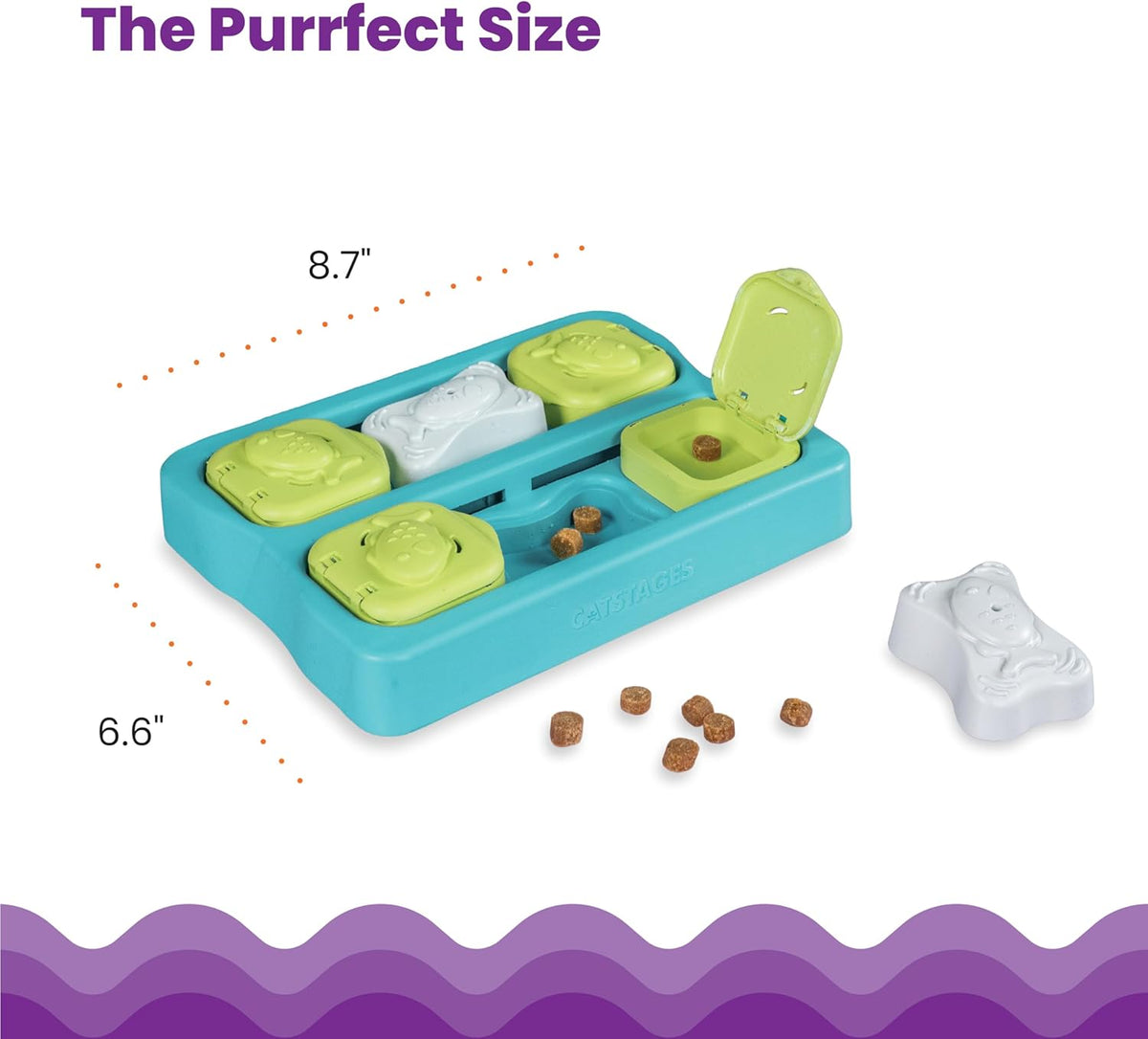 Nina Ottosson Kitty Cube Puzzle Cat Toy Treat Puzzle, 8.7"